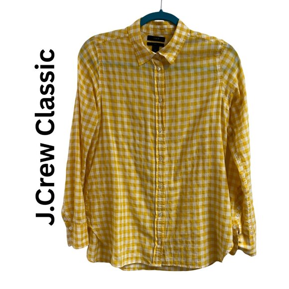 BUNDLE: J.Crew Gingham Cotton Shirts - 3 Included See Sizes - Picture 9 of 11